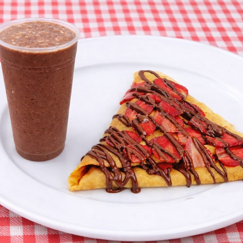 Combo Crepa Fresa y NUTELLA + Frappe de Chocolate