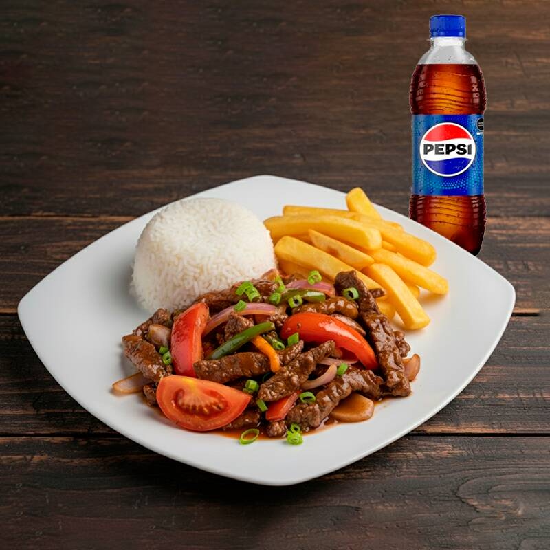Lomo Saltado + Pepsi Personal