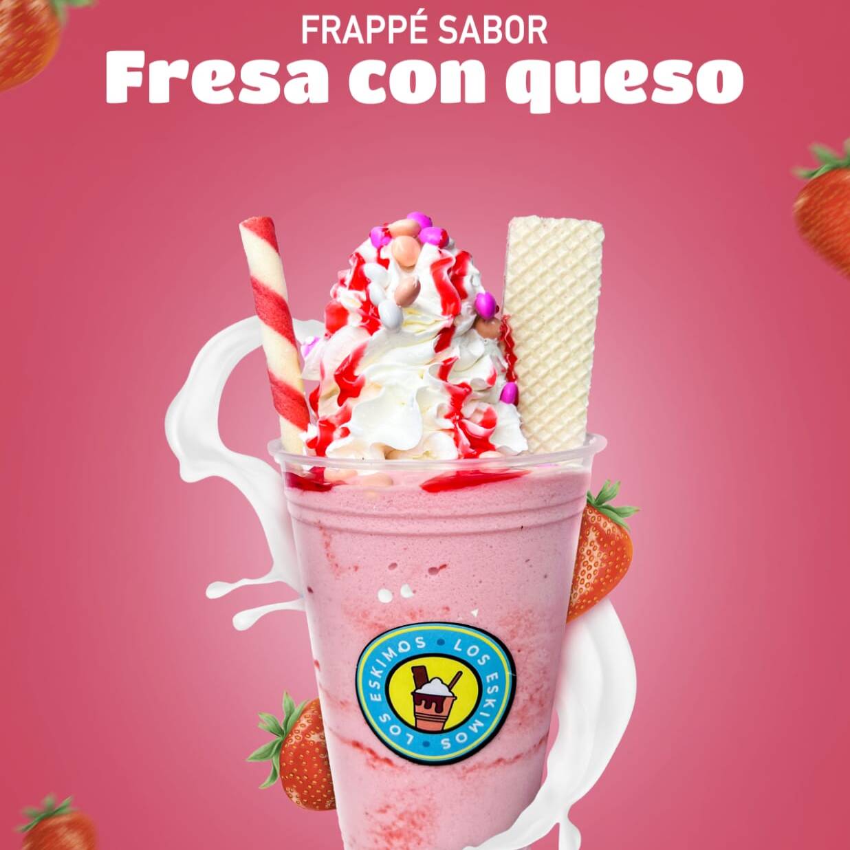 Frappé de Fresa con Queso