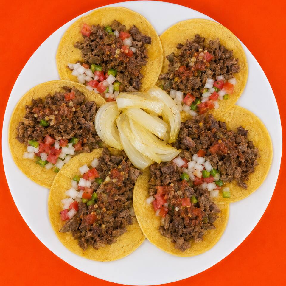 Orden con 5 Tacos de Top Sirlon