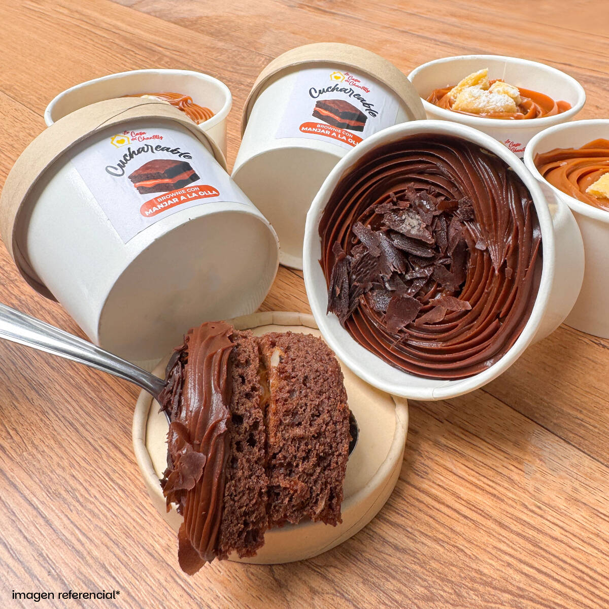 Cuchareable de Brownie Manjar a la Olla