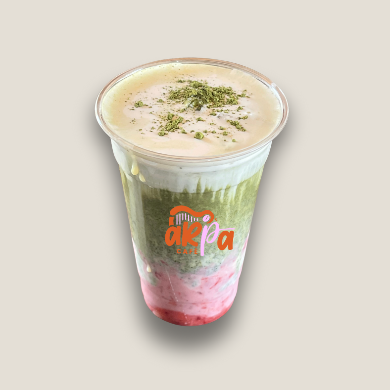 Strawberry Matcha Latte 16oz.