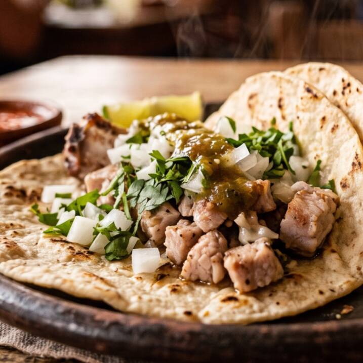Taco de Harina de Chuleta