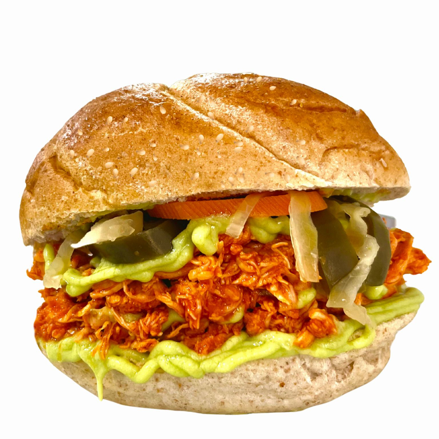 Bollo Integral de Tinga de Pollo