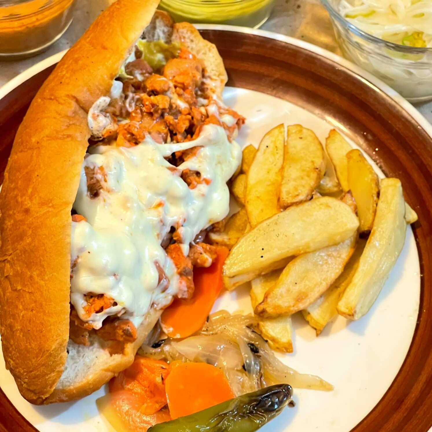 Hot-Dog Con Salchichón Con Papas
