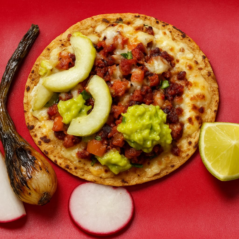 Chistorra dorada (taco de chistorra)