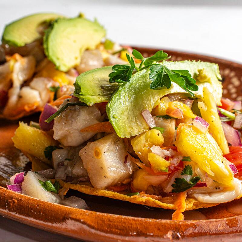 Tostada de Ceviche de Pescado