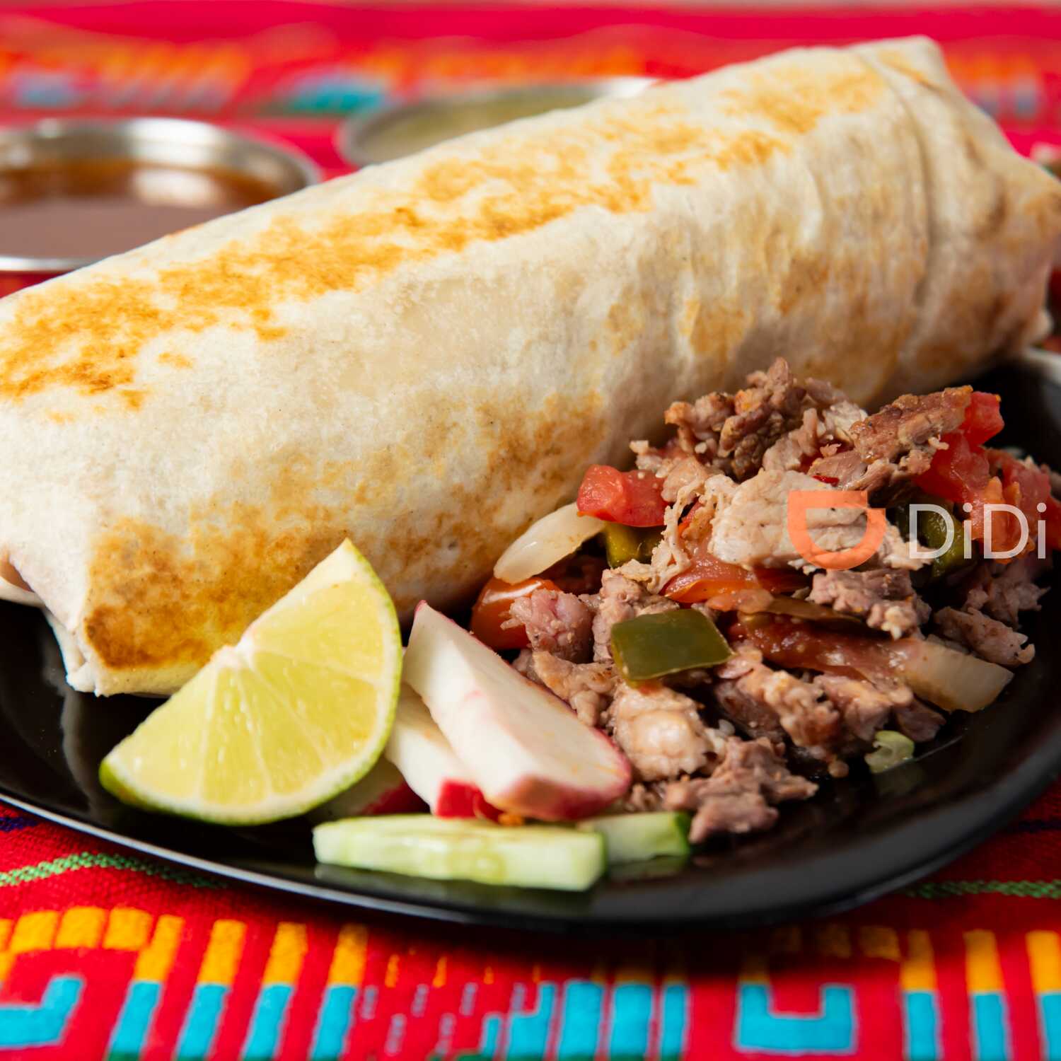 burrito mediano BISTEC con Rajas