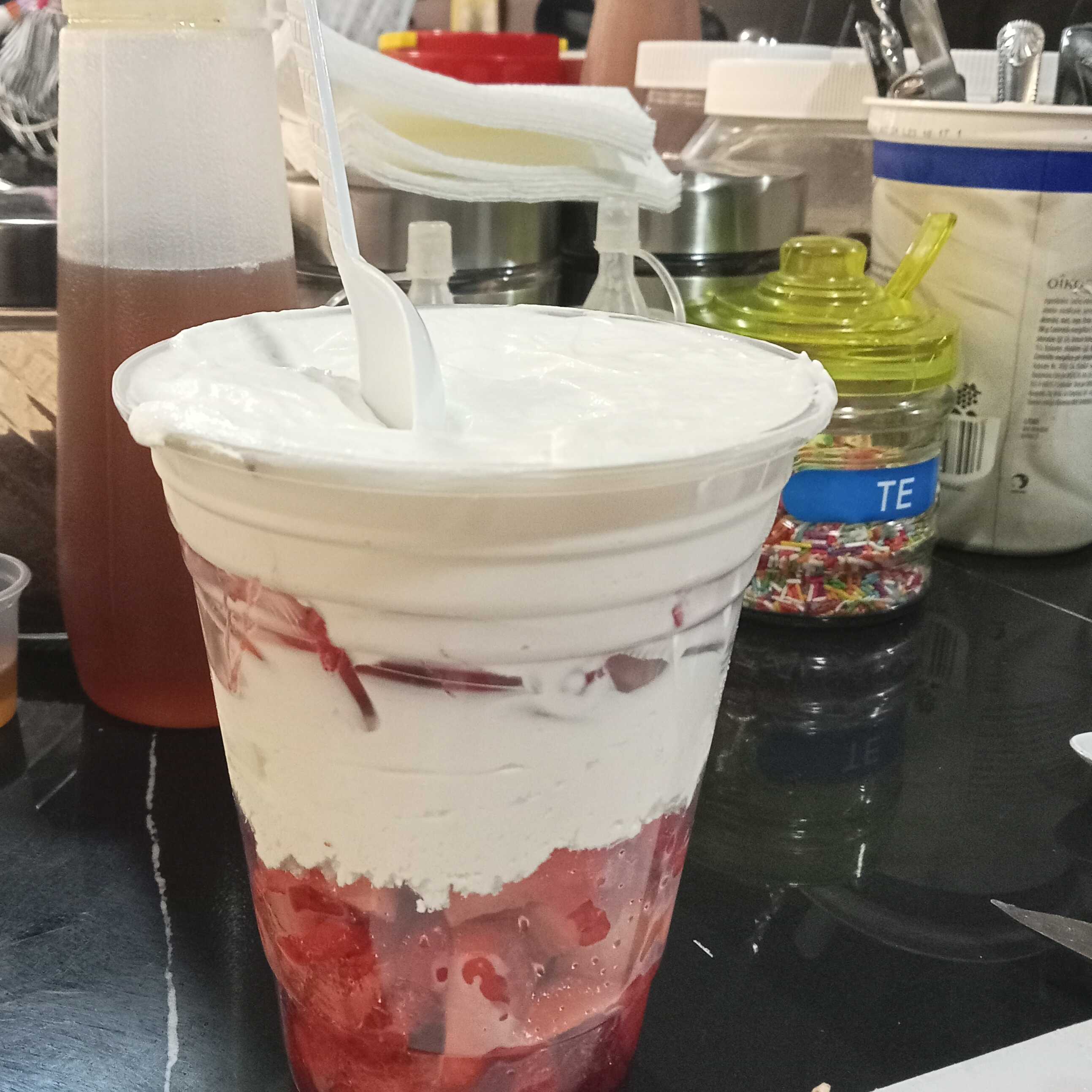 Fresas con crema