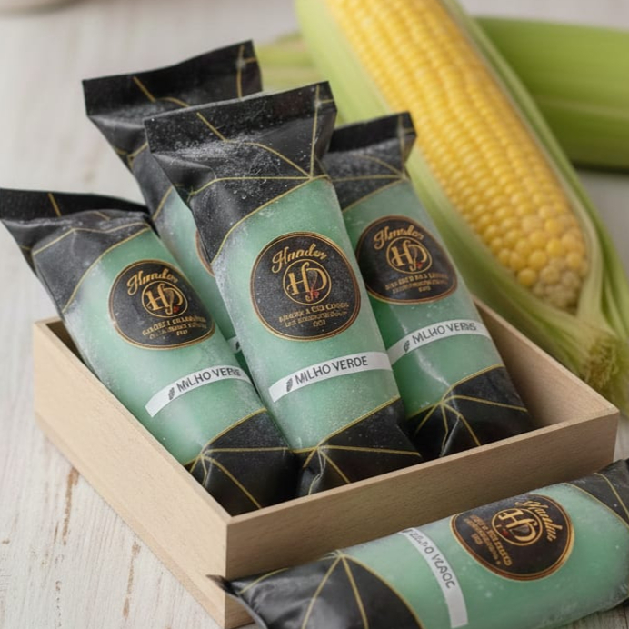 Geladinho delicioso de milho verde, agora o gostinho delicioso da pamonha geladinho saboreie sem moderação,
