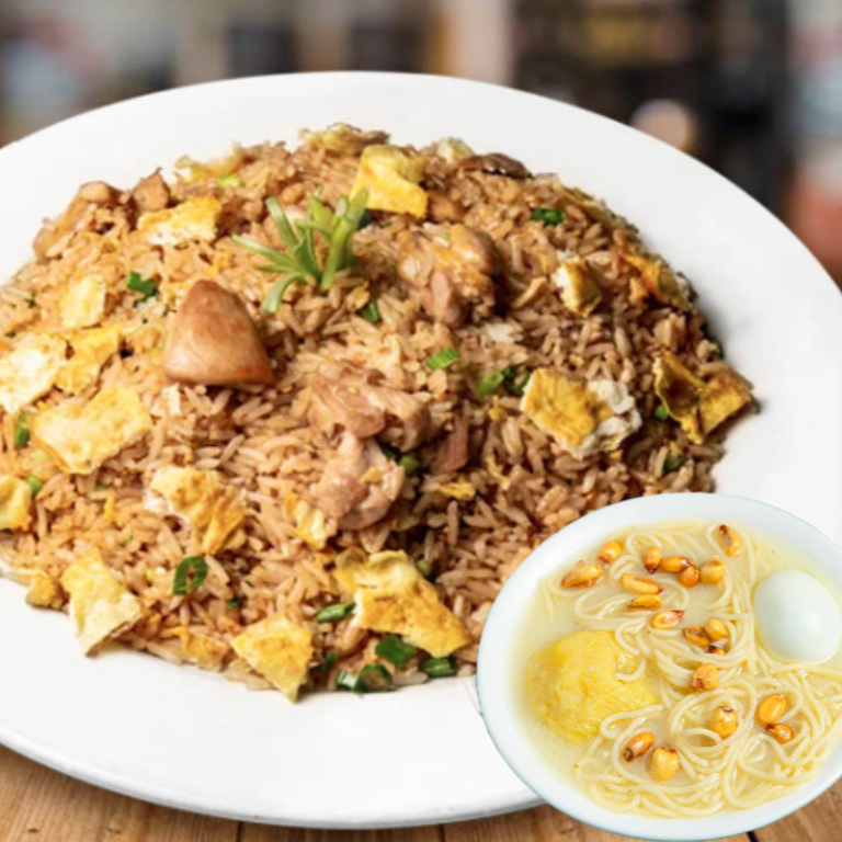 Arroz Chaufa y Caldito de Gallina
