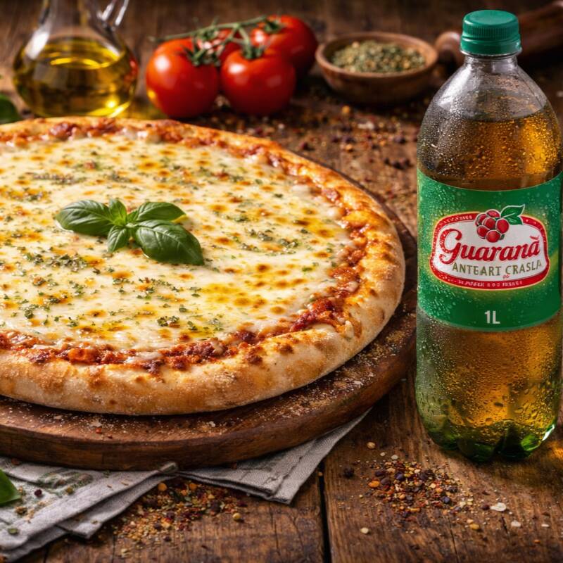 Pizza G de Mussarela + Antartica 1 Litro