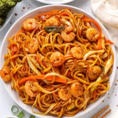 Chow Mein Con Camarón