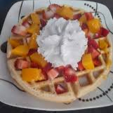 Straw-Peach Waffle