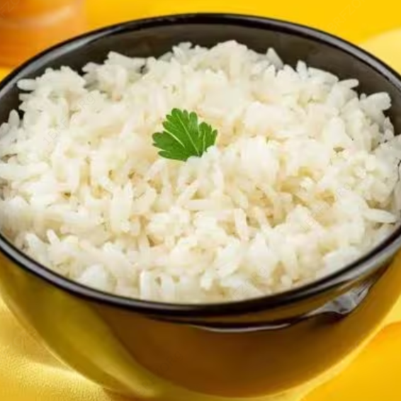 Porção de arroz branco