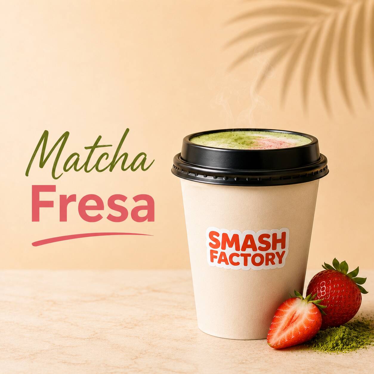 Matcha Latte Fresa (caliente)