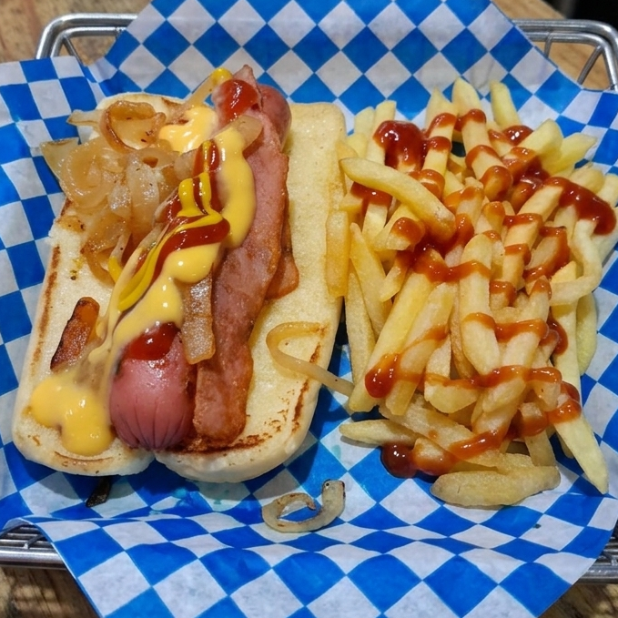 HOTDOG CON PAPAS FRANCESAS