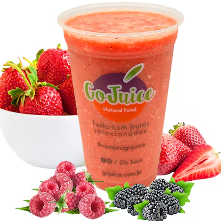 Morango, amora, framboesa. Tudo fruta selecionada.