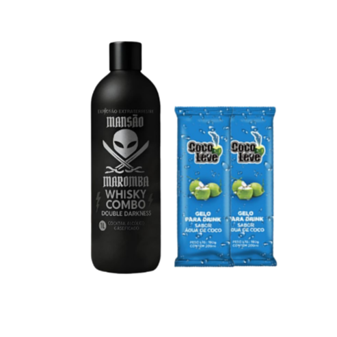 1 Garrafa 1L + 2 Gelos de Coco + 2 Copos