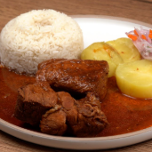 Asado con Puré