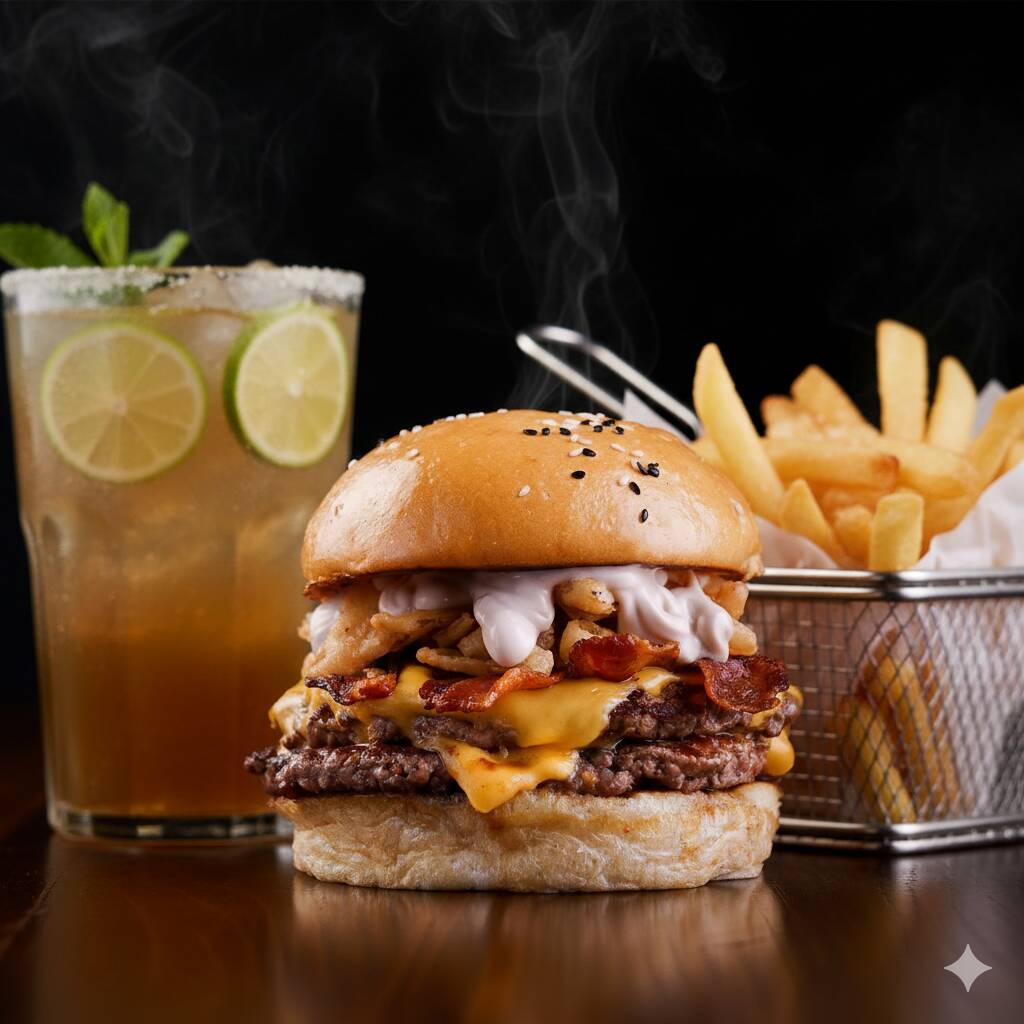 Combo Personal Burger Feid+ Papas + Bebida