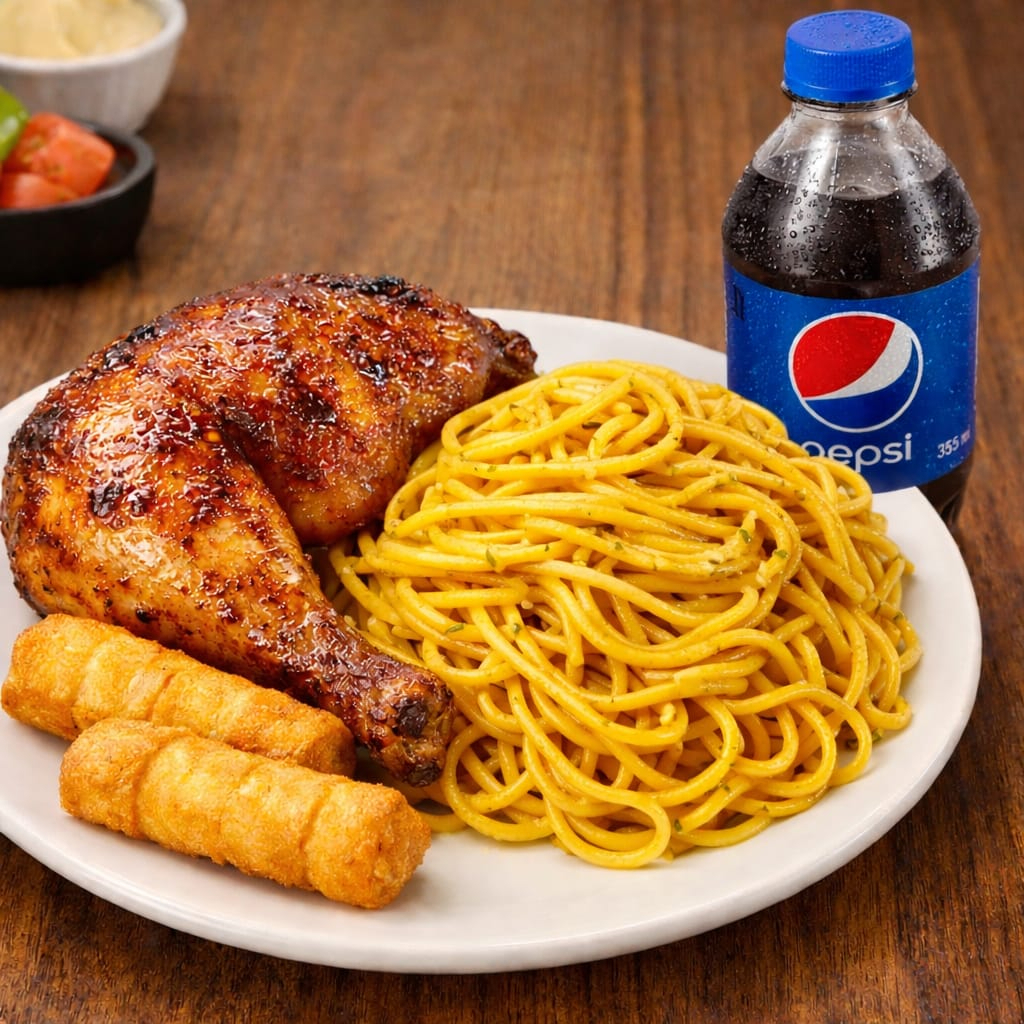 Spaguetti a la Huancaína + Tequeños + Bebida