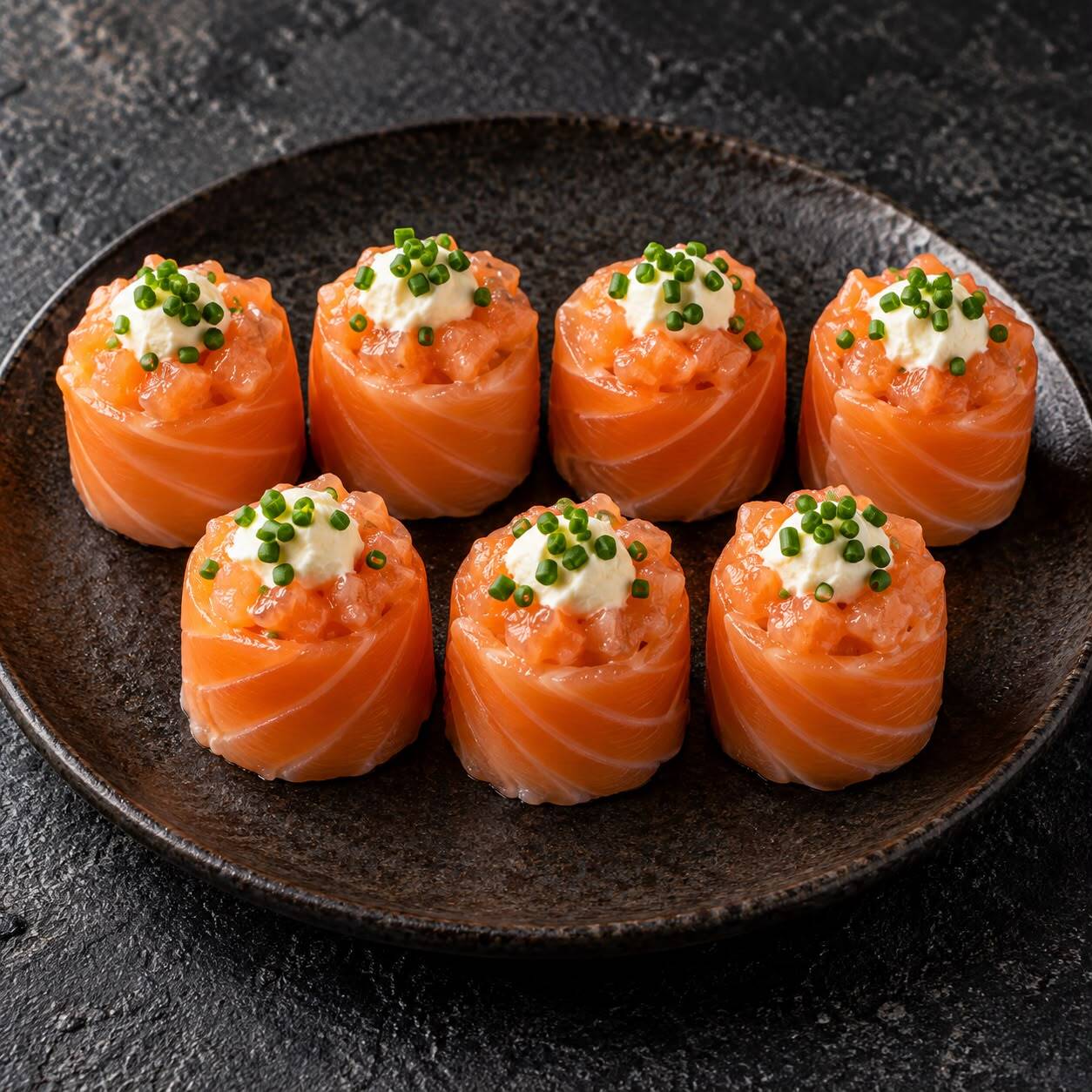 Delicioso joy de salmão, montado do seu jeito.