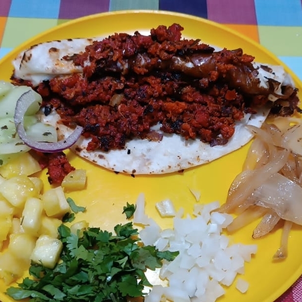 Taco de chorizo