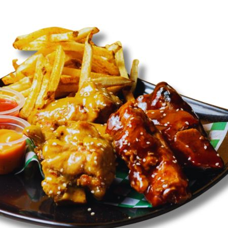 6 Trozos de Costillas + Papas Francesa