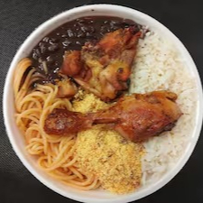 Cardapio do DiaArroz Arroz integral Feijão Macarrão Farofa Quibebe de abóbora Batata palha Strogonoff de carne Frango frito Linguiça