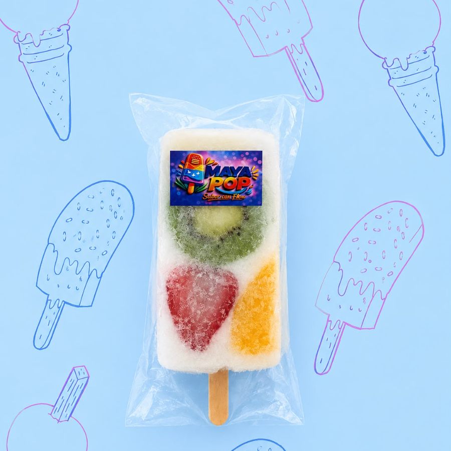 PALETA DE LECHE GORUMET-YOGURT CON FRUTAS