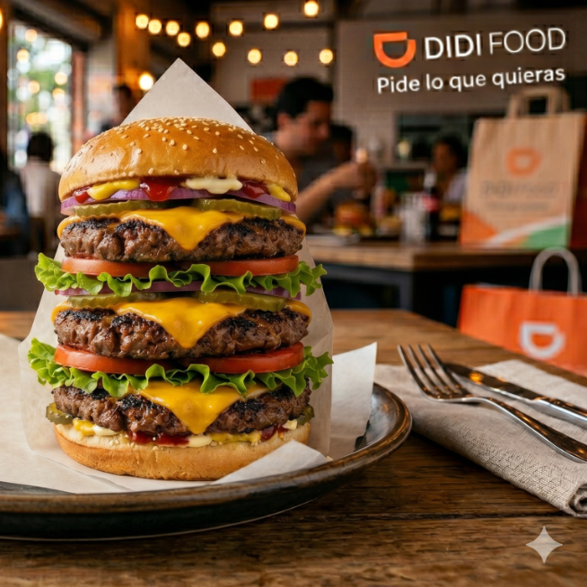Hamburguesa Triple Rica-Mor