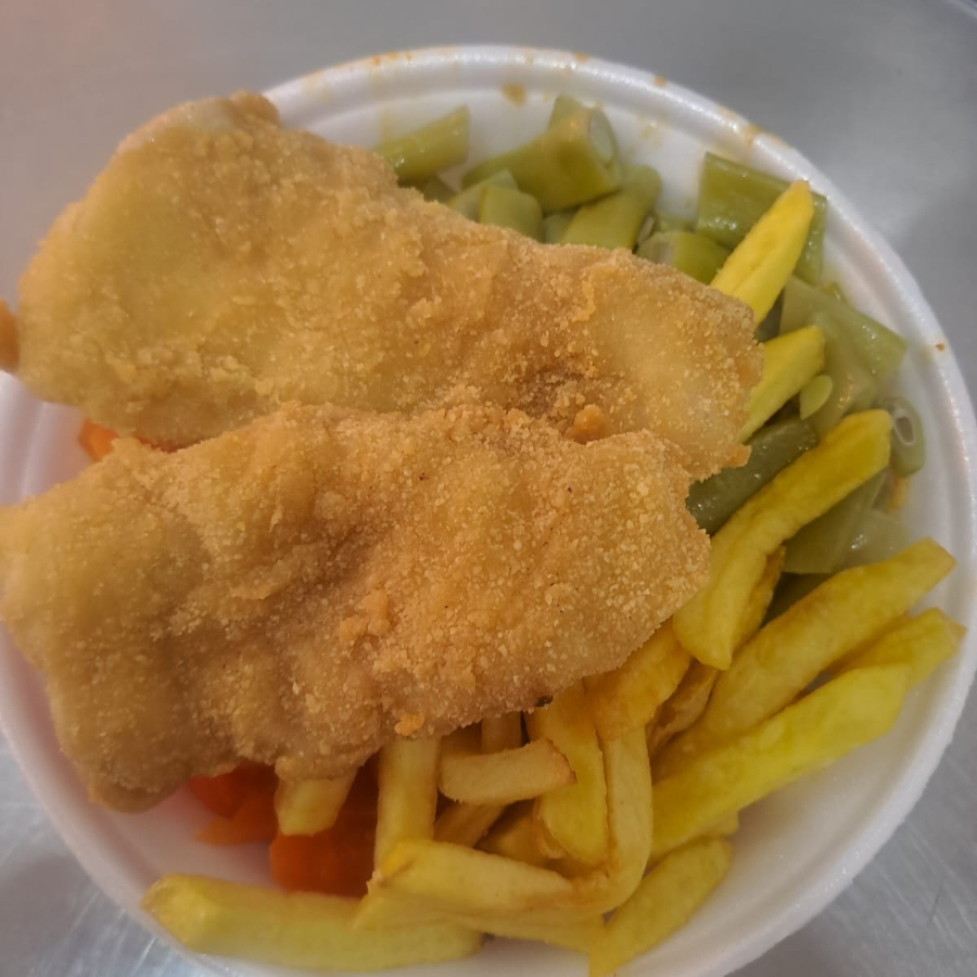 arroz, feijão, farofa, fritas ou legumes avisar antes da montagem