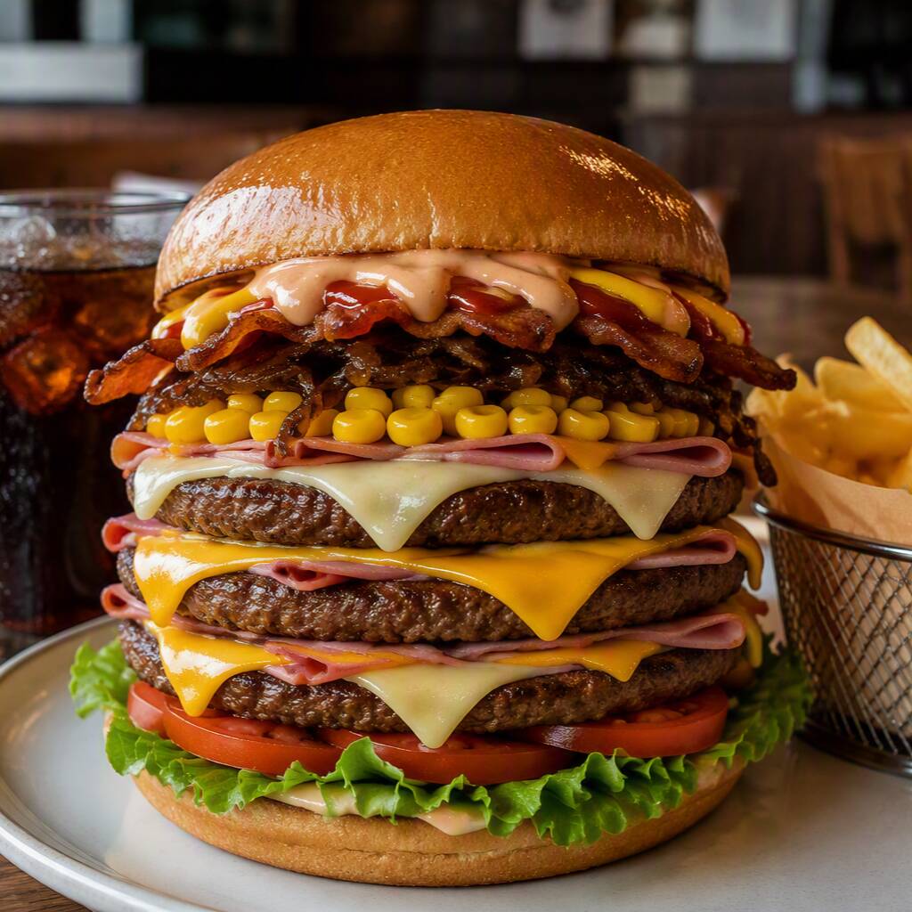 Combo Hamburguesa Triple Carne