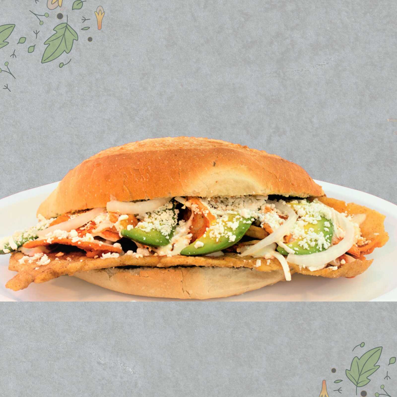 Torta de Chilaquiles con Pechuga Asada