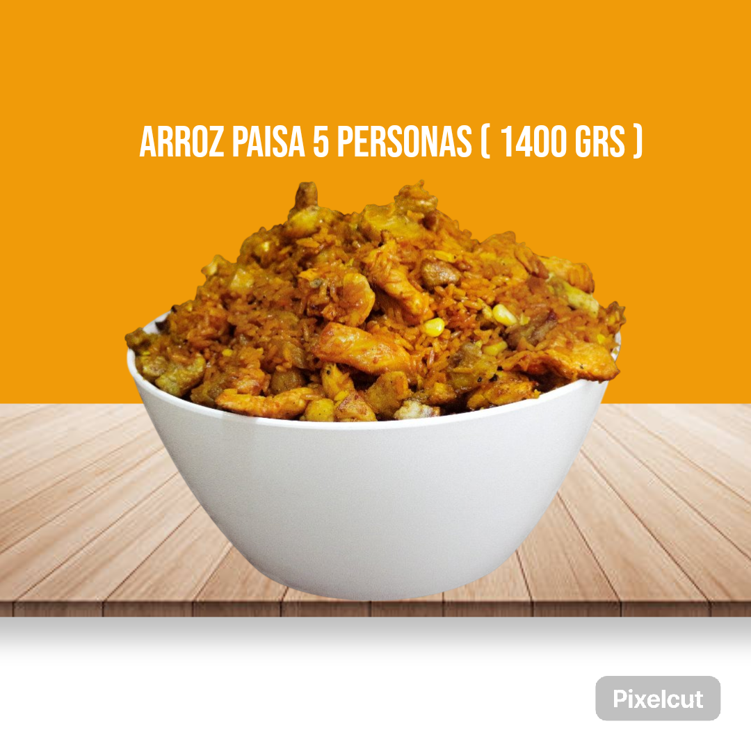 Arroz Paisa 5 Personas ( 1400 Grs )