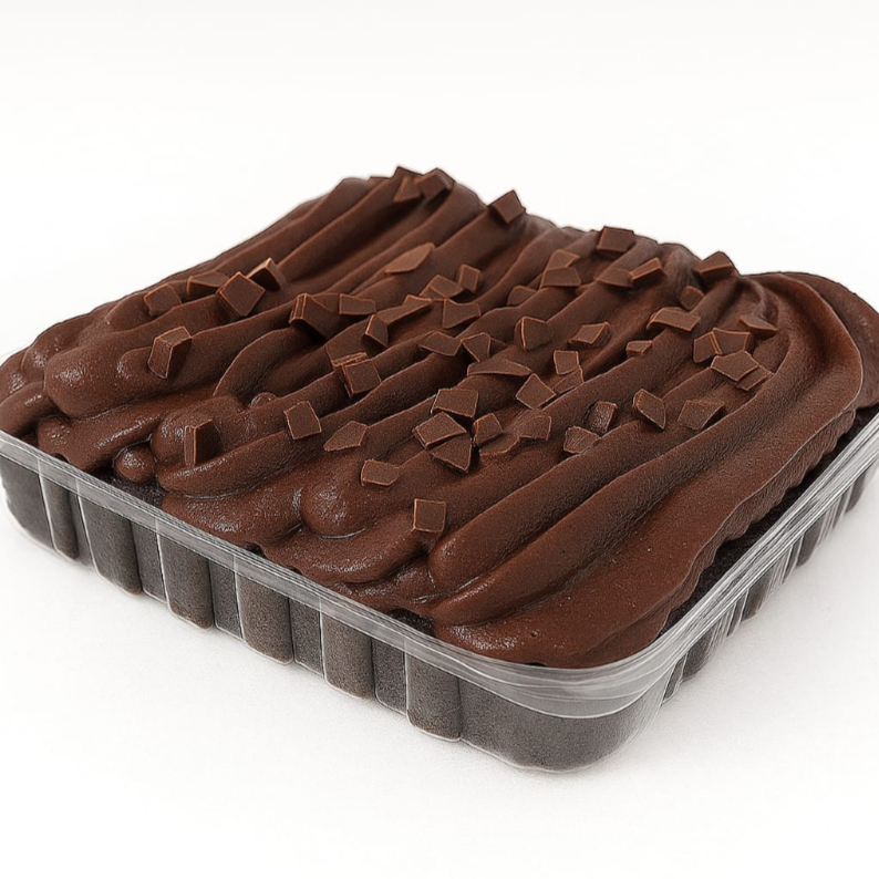 Brownie de chocolate 50% com cobertura de Brigadeiro preto