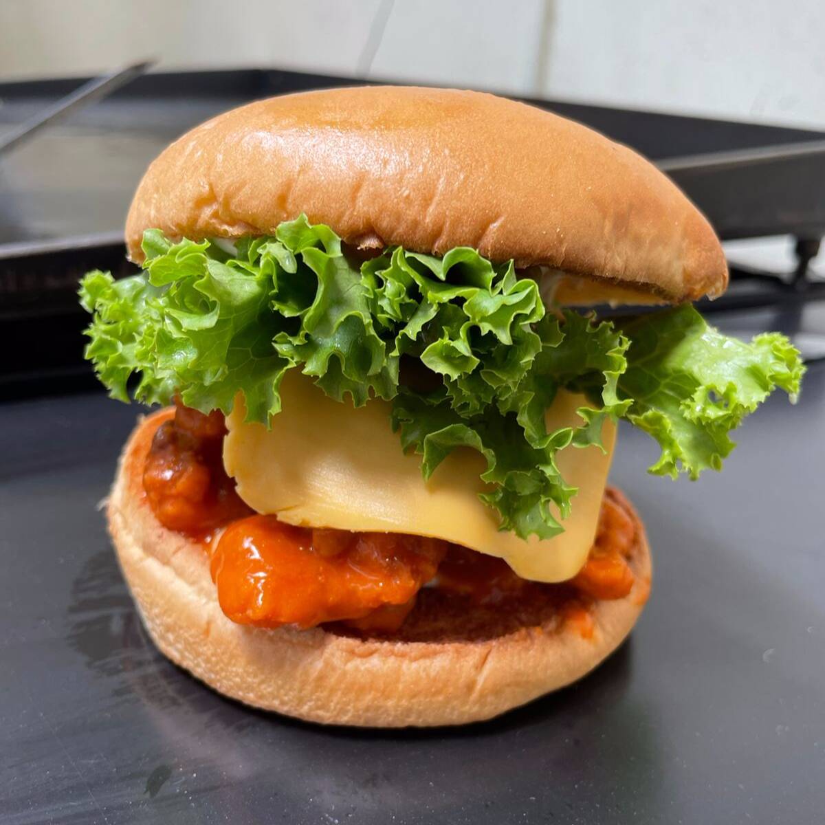 BURGER DE POLLO EN BUFALO
