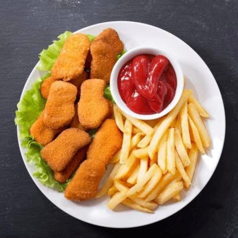 Nuggets con Papas (6 Pzas)