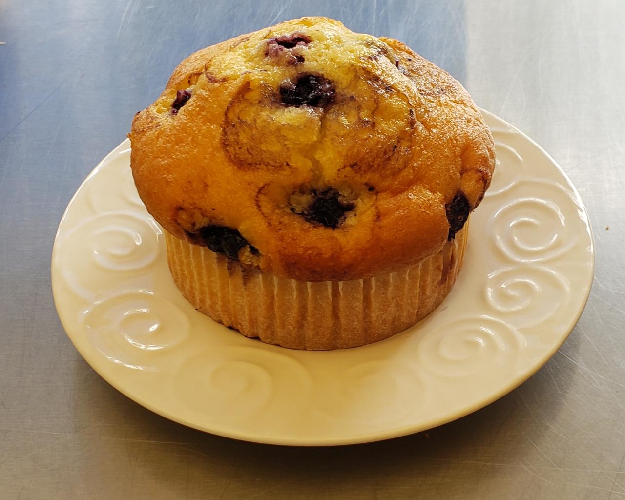 Suave mufin de vainilla con chispas de chocolate
