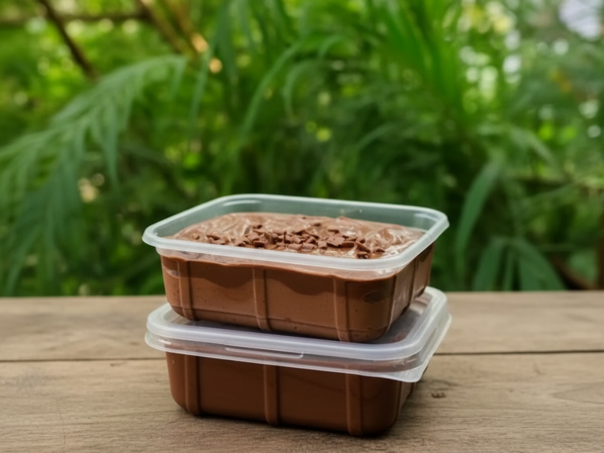 Um delicioso pave de biscoito com nosso delicioso brigadeiro e creme de brigadeiro