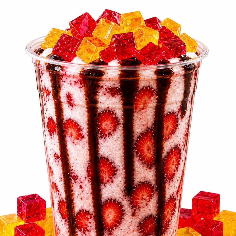 Fresas con Jellys de mango