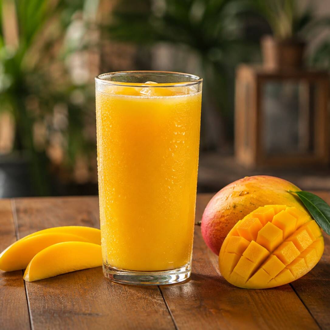 Sabor tropical e textura aveludada, com a doçura marcante da manga. Uma delicia para saborear bem geladinho.