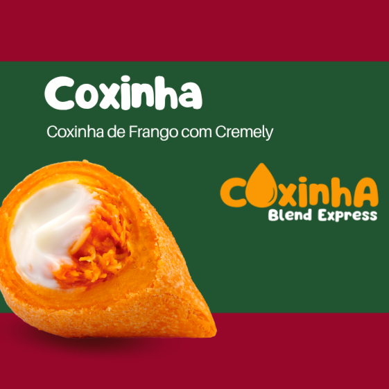 Uma deliciosa coxinha grande de frango com cremely.
Cada mordida revela uma massa leve e crocante por fora, cremosa e sedoso por dentro. Certamente satisfará o seu paladar e deixará você com gostinho de quero mais.