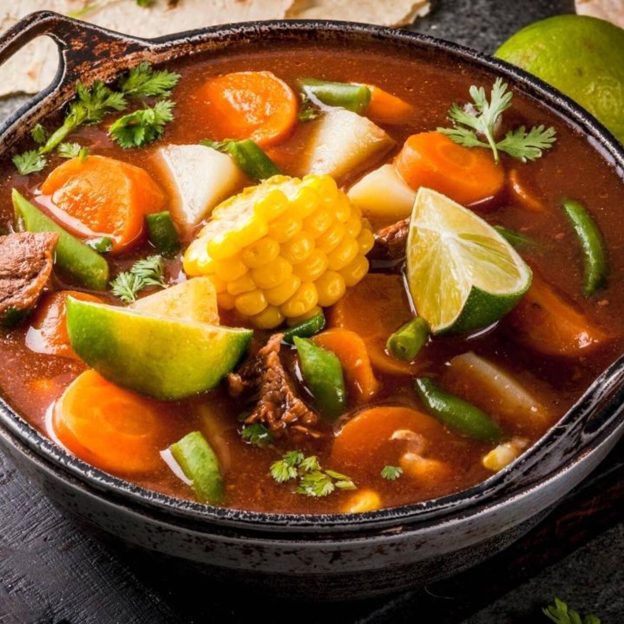 CALDO DE OLLA ( CON VERDURAS Y SOPA DE ARROZ)