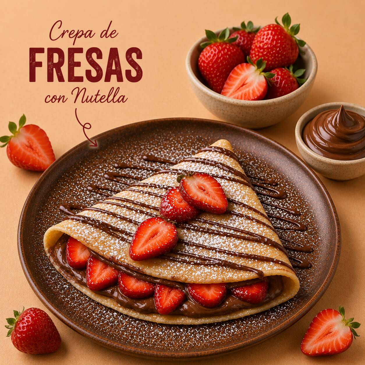CREPA NUTELLA CON FRESAS.