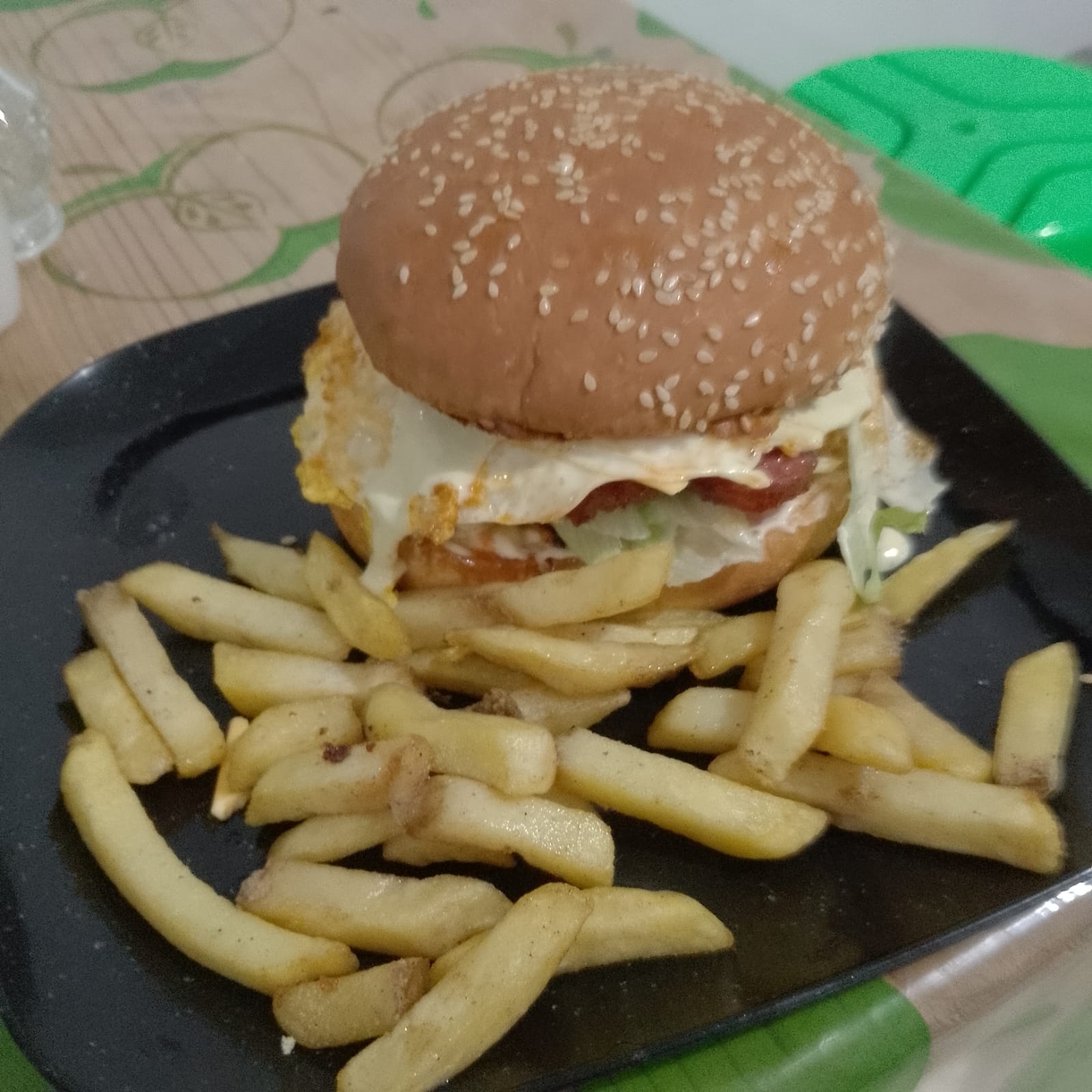 Hamburguesa de pollo a la plancha