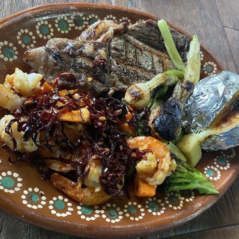 Rib Eye con Camarones 500 g