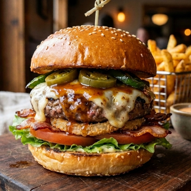 La Rebelde con Sabor ( Hamburguesa BBQ )
