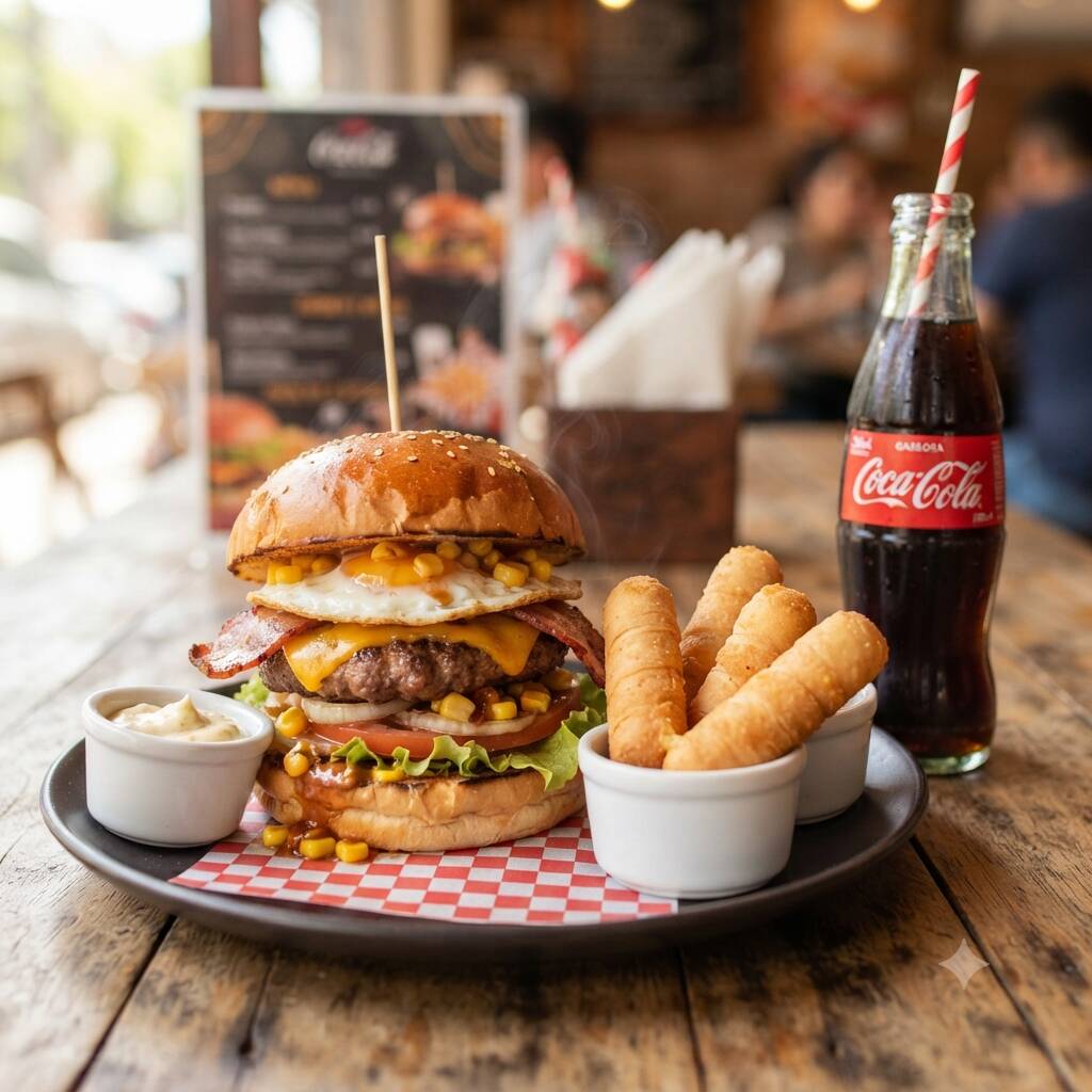 Combo Burger Especial 5 Tequeños